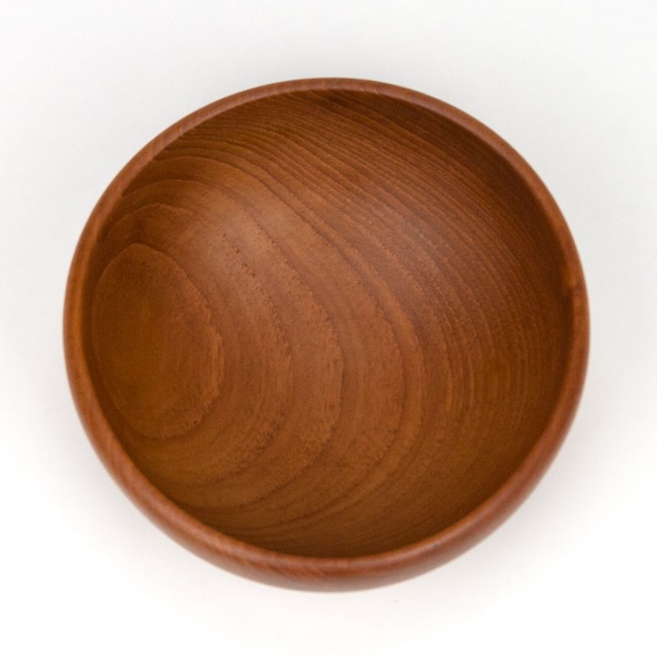 Small vintage teak wood bowl