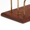 Teak/ messing Deense vintage briefhouder