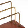 Teak/ messing Deense vintage briefhouder