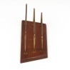 Teak/brass Danish vintage letter holder
