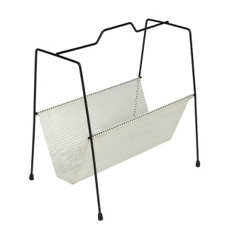 Magazine rek Mid-Century geperforeerd metalen design