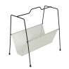 Magazine rack Mid-Century perforated metal design