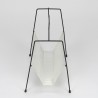 Magazine rack Mid-Century perforated metal design