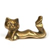 Vintage brass cat by Caravell Design