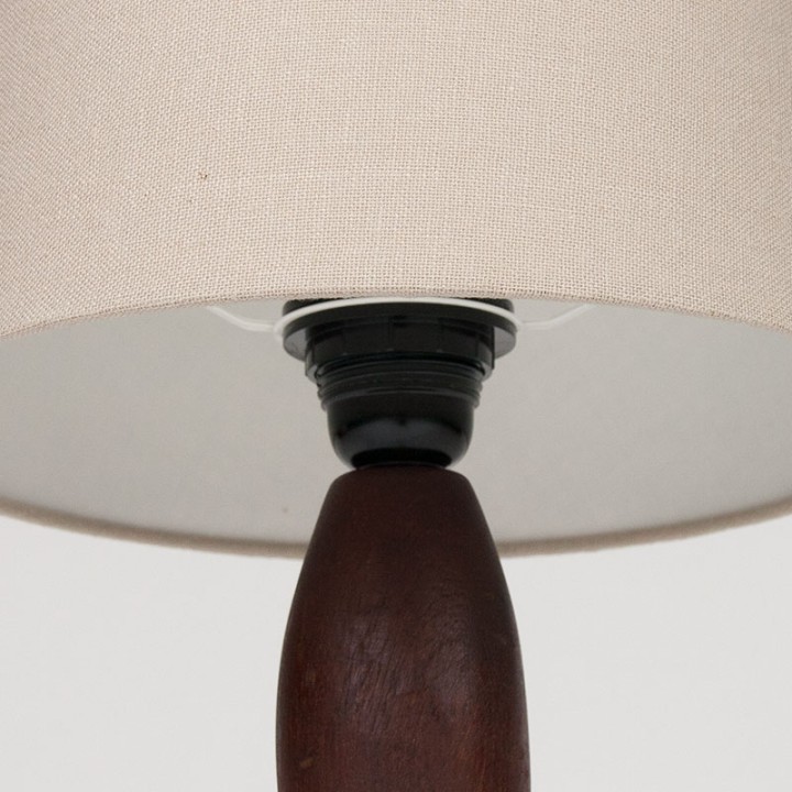 Danish teak table lamp vintage model on a tripod
