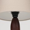 Deense teakhouten tafellamp vintage model op driepoot