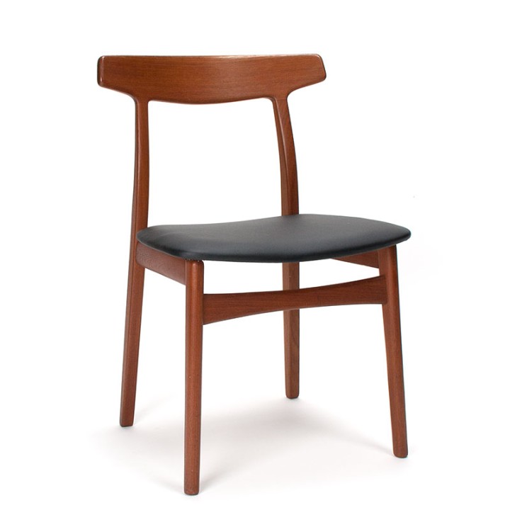 Teakhouten Mid-Century Bruno Hansen design stoel