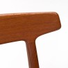 Teakhouten Mid-Century Bruno Hansen design stoel