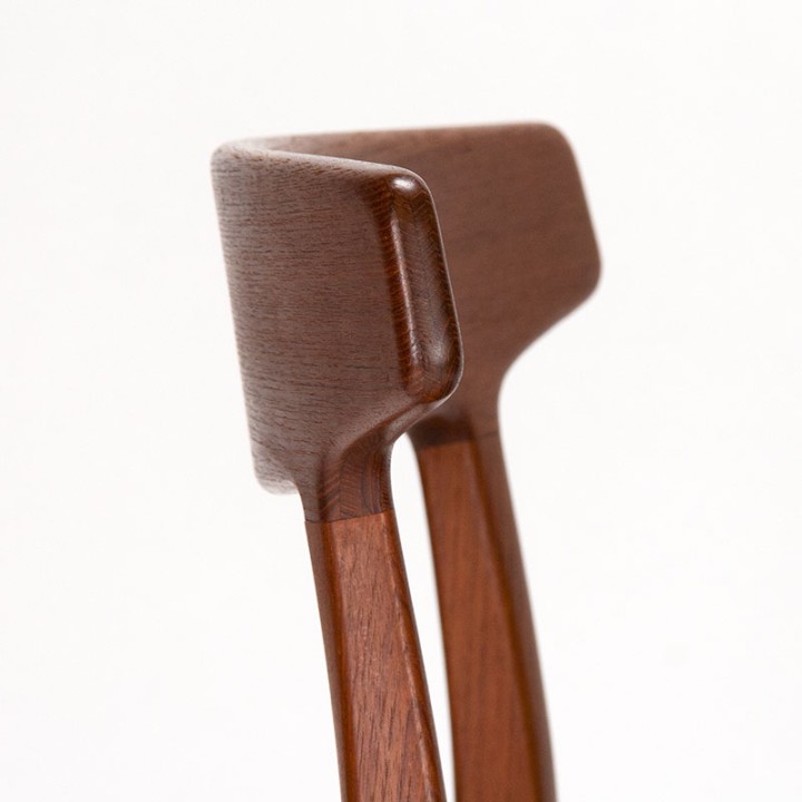 Teakhouten Mid-Century Bruno Hansen design stoel