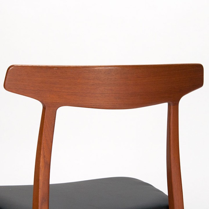 Teakhouten Mid-Century Bruno Hansen design stoel