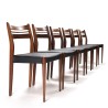 Teak set of 6 Mid-Century dining chairs