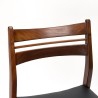 Teakhouten set van 6 Mid-Century eettafel stoelen