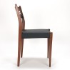 Teakhouten set van 6 Mid-Century eettafel stoelen
