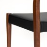 Teakhouten set van 6 Mid-Century eettafel stoelen