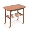 Side table Danish Mid-Century design on wheels