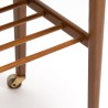 Bijzettafel Deens Mid-Century design op wieltjes