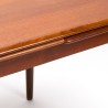 Deens Mid-Century uitschuifbaar model eettafel in teak