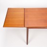 Deens Mid-Century uitschuifbaar model eettafel in teak
