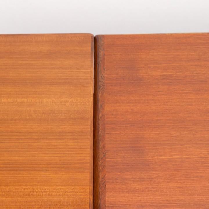 Deens Mid-Century uitschuifbaar model eettafel in teak