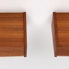 Mid-Century Deense set van 2 zwevende wandkastjes