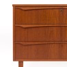 Teak Mid-Century chest of drawers with 3 drawers from Denmark