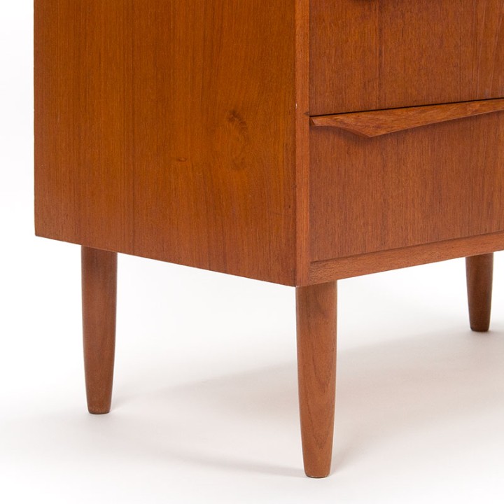 Teak Mid-Century chest of drawers with 3 drawers from Denmark