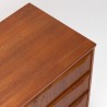 Teakhouten Mid-Century ladekast met 3 lades uit Denemarken