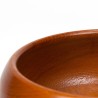 Ronde teakhouten vintage serveerschaal