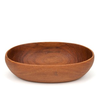 Ovaal model teakhouten vintage serveerschaaltje