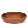Oval vintage teak small serving bowl