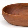 Oval vintage teak small serving bowl