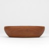 Oval vintage teak small serving bowl