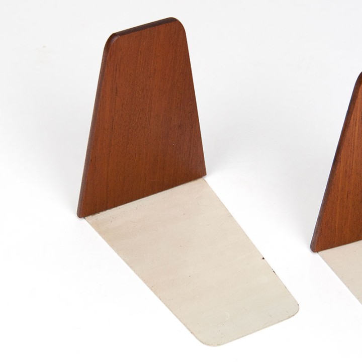 Set van 2 Kai Kristiansen Mid-Century teakhouten boekensteunen
