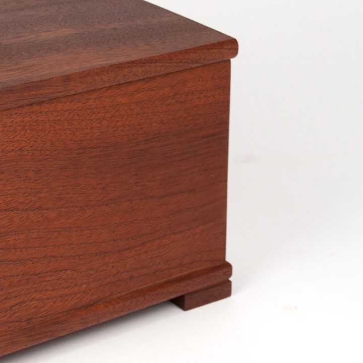 Large vintage Danish teak storage box with lid