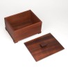 Large vintage Danish teak storage box with lid