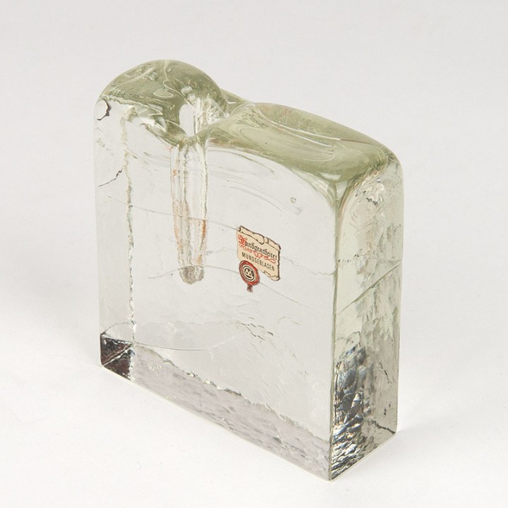 West German Mid-Century glass soliflore vase