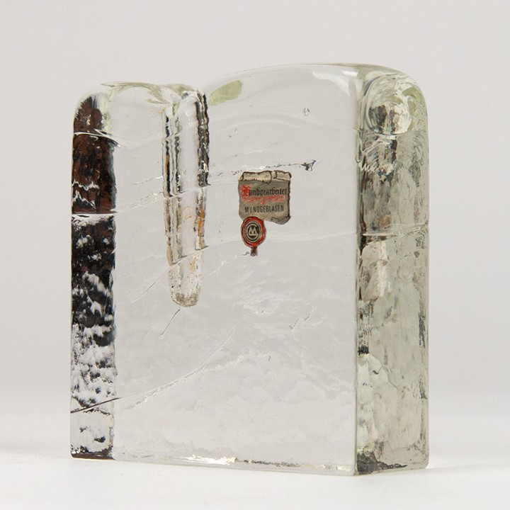 West German Mid-Century glass soliflore vase