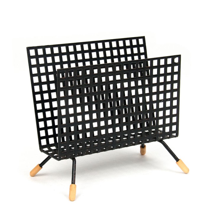 Vintage letter holder made of perforated metal
