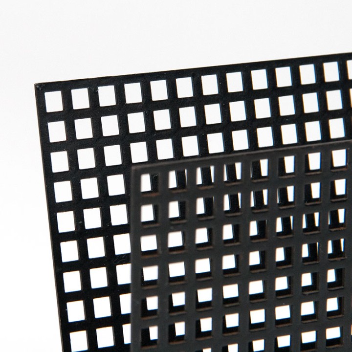 Vintage letter holder made of perforated metal