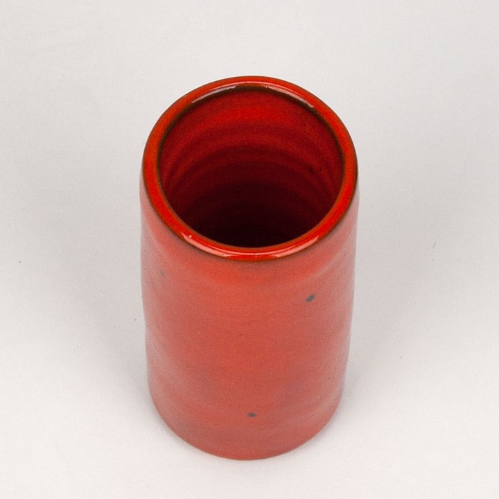 Small orange vintage Ravelli vase