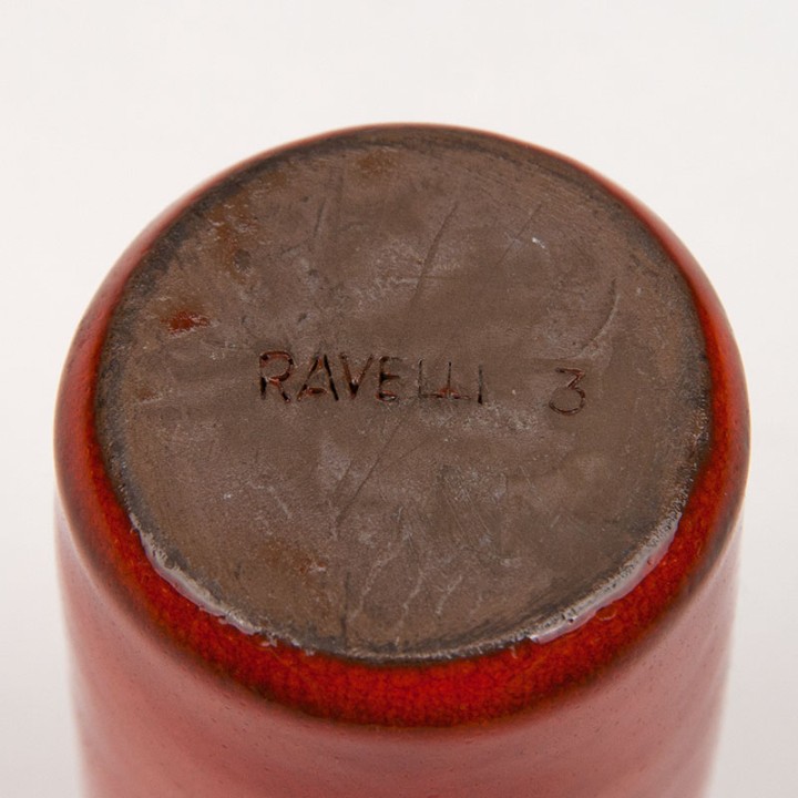 Small orange vintage Ravelli vase