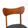 Teak/ eiken Deense Mid-Century eettafel stoel