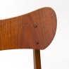 Teak/ eiken Deense Mid-Century eettafel stoel