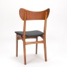 Teak/ eiken Deense Mid-Century eettafel stoel