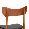 Teak/ eiken Deense Mid-Century eettafel stoel