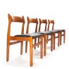 Set van 4 Burchardt-Nielsen Mid-Century Deense eettafel stoelen