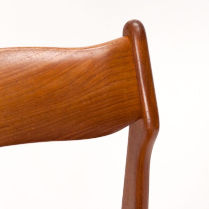 Set van 4 Burchardt-Nielsen Mid-Century Deense eettafel stoelen
