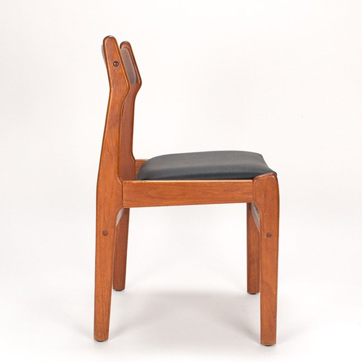 Set van 4 Burchardt-Nielsen Mid-Century Deense eettafel stoelen