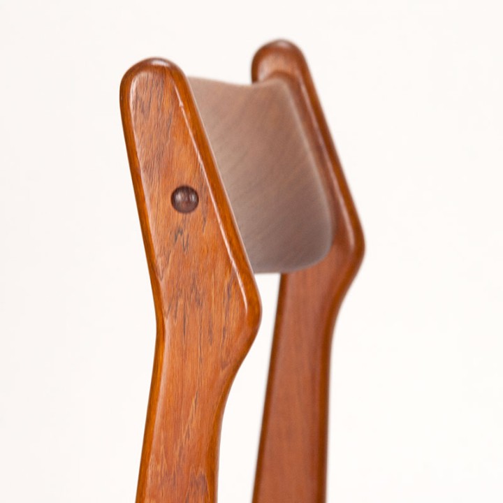 Set van 4 Burchardt-Nielsen Mid-Century Deense eettafel stoelen