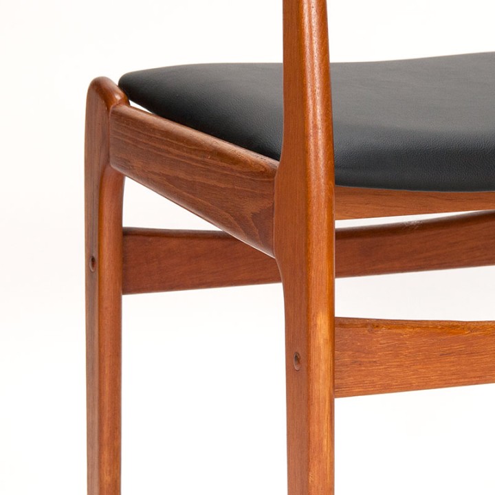 Set van 4 Burchardt-Nielsen Mid-Century Deense eettafel stoelen